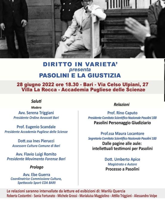 Pasolini e la Giustizia – Diritto in Varietà