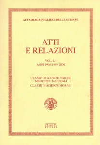 Periodico Atti e Relazioni - Accademia Pugliese delle Scienze