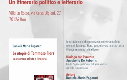 Le utopie di Tommaso Fiore – Daniele Maria Pegorari – 31 maggio 2023