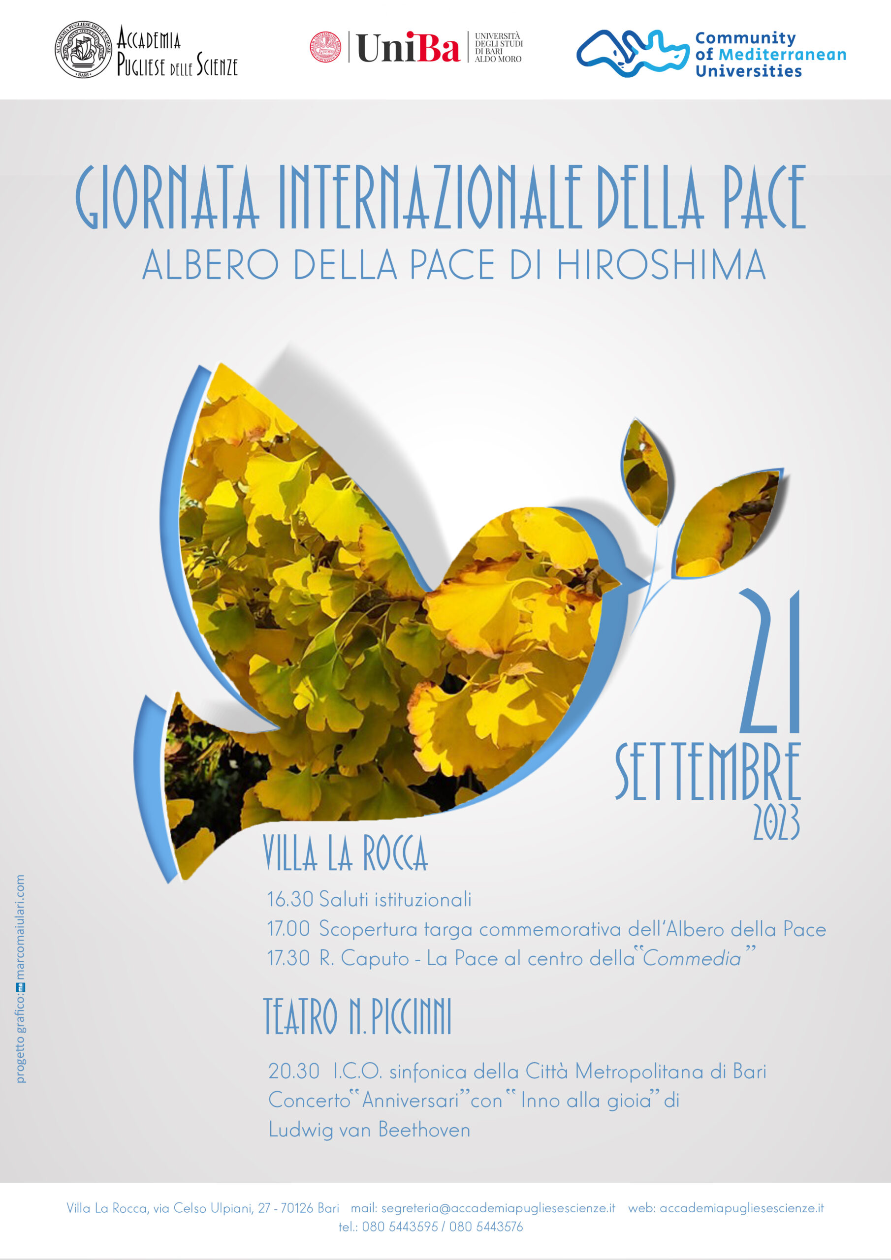 Scopertura Targa Celebrativa Giornata Internazionale della Pace – 21 settembre 2023