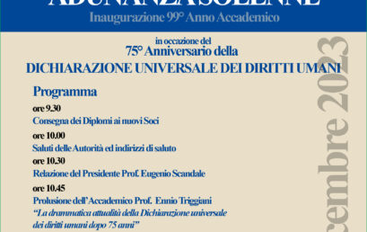 Inaugurazione 99° Anno Accademico – 11 dicembre 2023