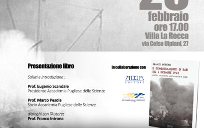 Il bombardamento di Bari del 2 dicembre 1943 – 28 febbraio 2024 – Presentazione libro