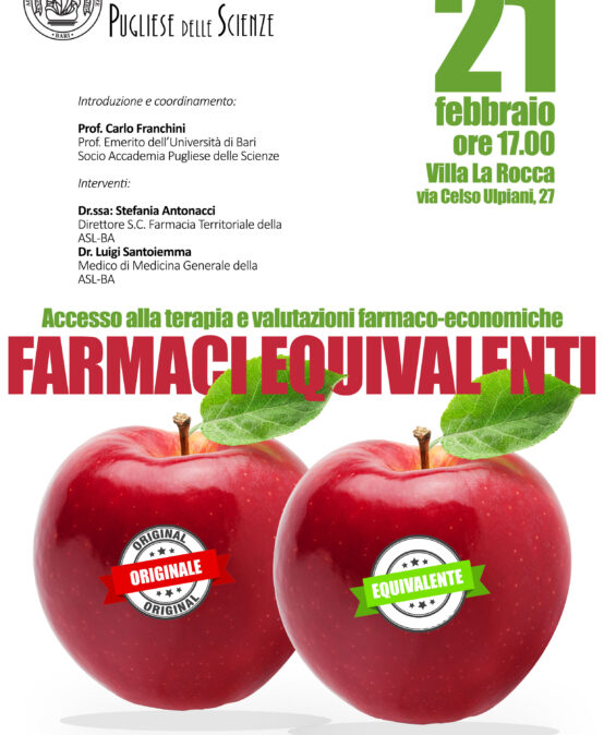 Farmaci equivalenti – 21 febbraio 2024 – Conferenza