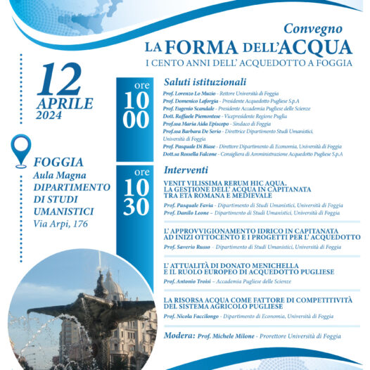 12 aprile 2024 - Convegno La Forma dell acqua - Accademia Pugliese delle Scienze - Acquedotto Pugliese