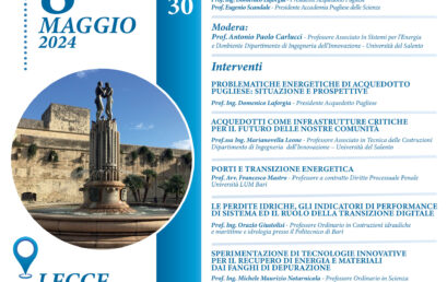 Sostenibilità energetica e ambientale Il ruolo dell’acqua  – 8 maggio 2024