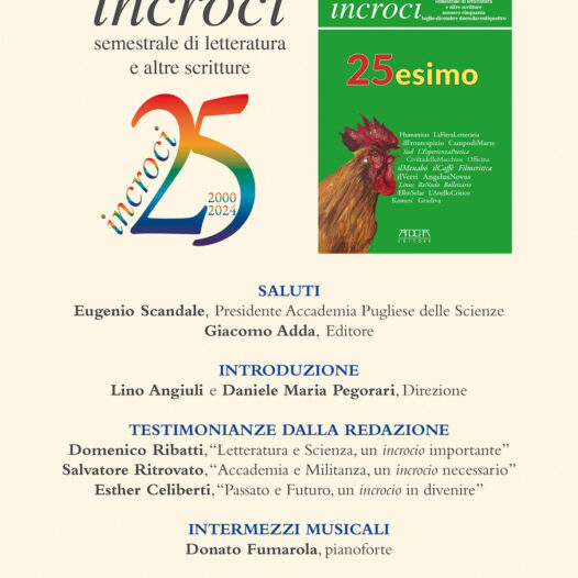 25° anniversario della rivista INCROCI – 25 giugno 2025
