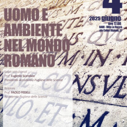 Uomo e Ambiente nel Mondo Romano - Paolo Fedeli - 4 giugno 2026 - Accademia Pugliese delle Scienze