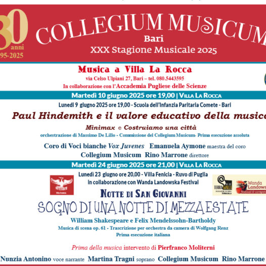 Hindemith e il valore educativo della musica - Collegium Musicum - Accademia Pugliese delle Scienze - 10 giugno 2025
