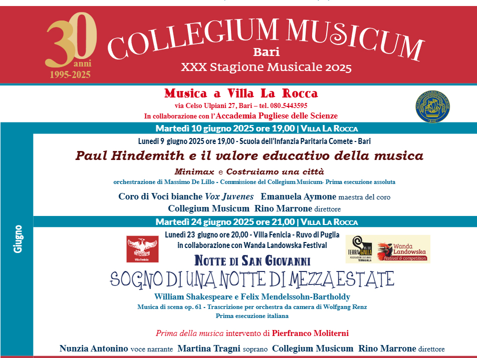Hindemith e il valore educativo della musica – Collegium Musicum – Accademia Pugliese delle Scienze – 10 giugno 2025 Hindemith e il valore educativo della musica – Collegium Musicum – Accademia Pugliese delle Scienze – 10 giugno 2025